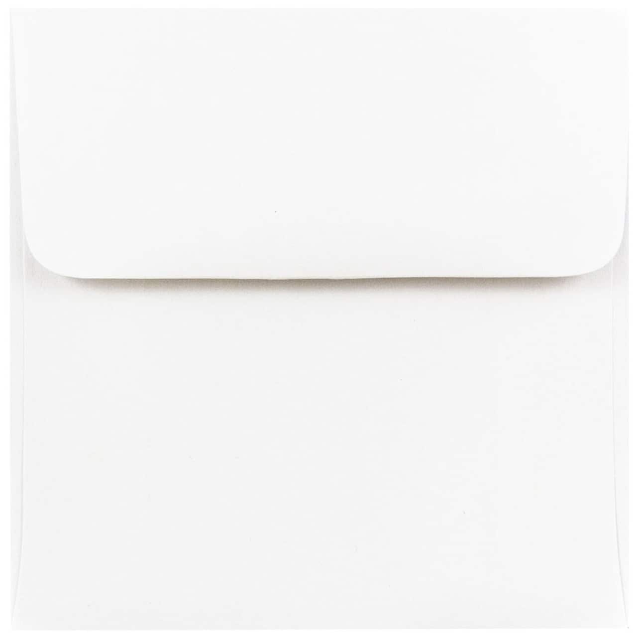 JAM Paper 4.5" White Square Invitation Envelopes